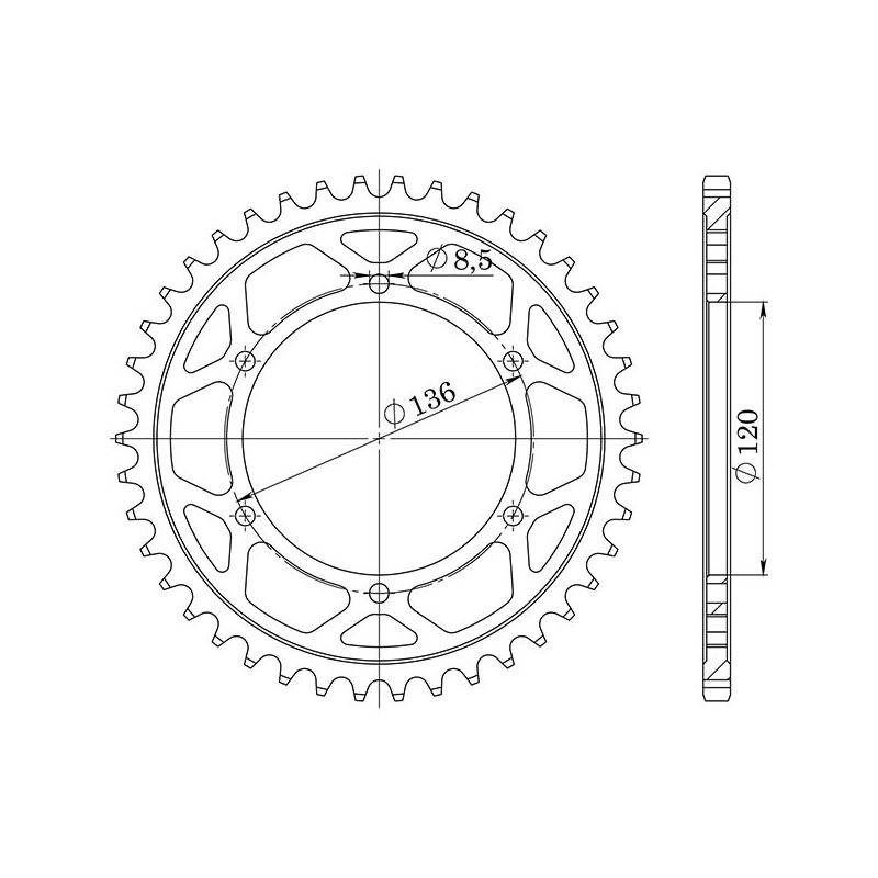 SGR CORONA S AC P530-D44 YAMAHA XJ900 F 85-90