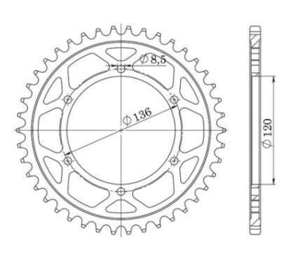 SGR CORONA S AC P530-D44 YAMAHA XJ900 F 85-90