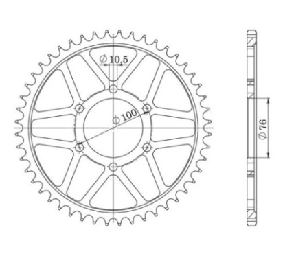 SGR CROWN S AC P530-D45 SUZUKI GSF BANDIT S 1200 96-05