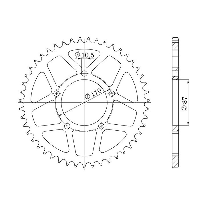 SGR COURONNE S AC P530-D45 POUR SUZUKI GSX F 750 98/06