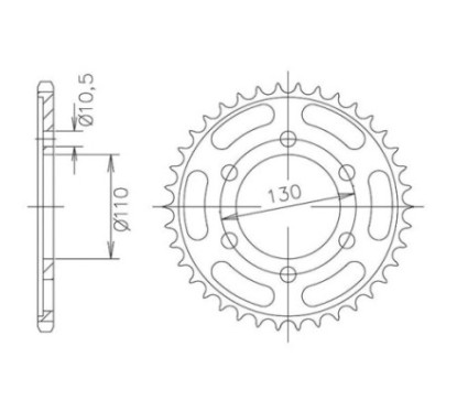 SGR COURONNE S AC P532-D48 YAMAHA YZF R6 S 600 2006