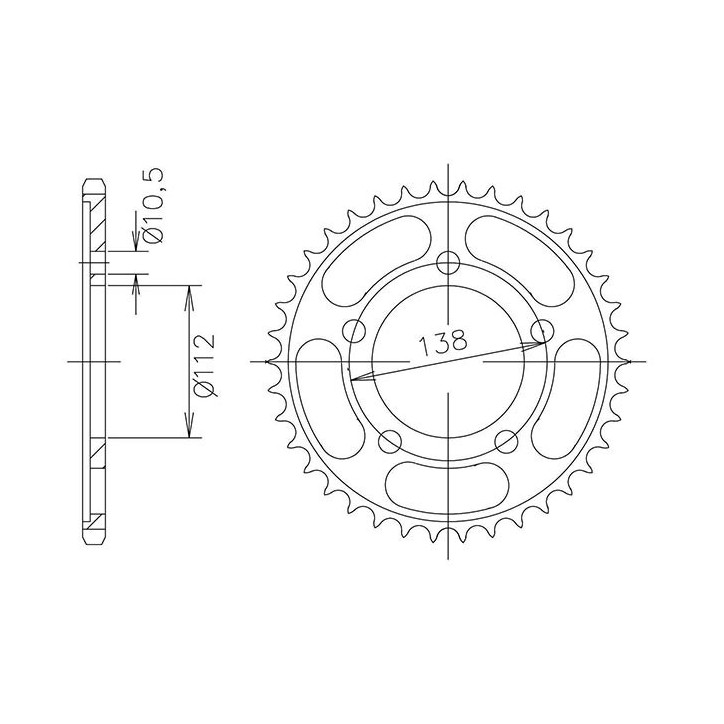 SGR COURONNE S AC P532-D48 POUR YAMAHA YZF-R6 99/02