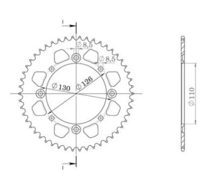 SGR COURONNE S AL P420-D46 KAWASAKI KX 65 00 01