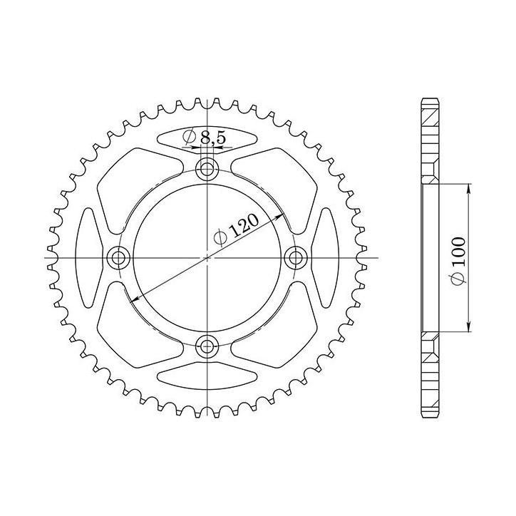 SGR CROWN S AL P428-D47 FOR YAMAHA YZ LW 19/16 80 94/01