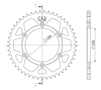 SGR COURONNE S AL P520-D38 KTM DUKE II 99 04