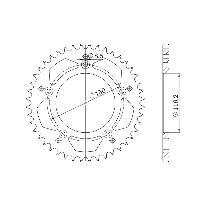 SGR COURONNE S AL P520-D41 APRILIA RS 250 98-02-COD.543630641