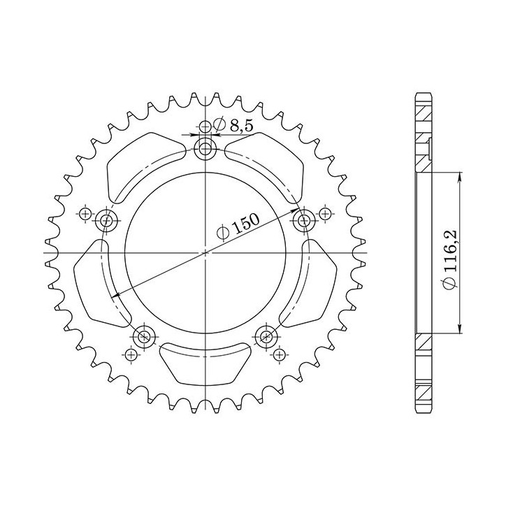 SGR CORONA S AL P520-D41 PARA APRILIA RS 250 98-02-COD.543630641