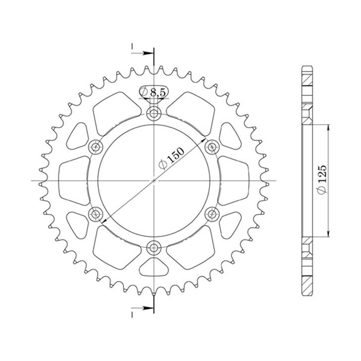 SGR CORONA S AL P520-D42 PARA GAS GAS SM 700 22/24