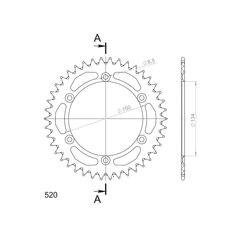 SGR COURONNE S AL P520-D42 KAWASAKI KLX S 250 09-14