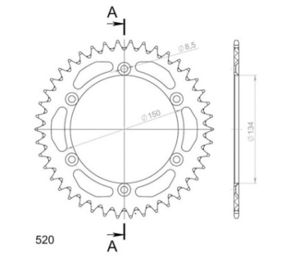 SGR CORONA S AL P520-D42 KAWASAKI KLX S 250 09-14