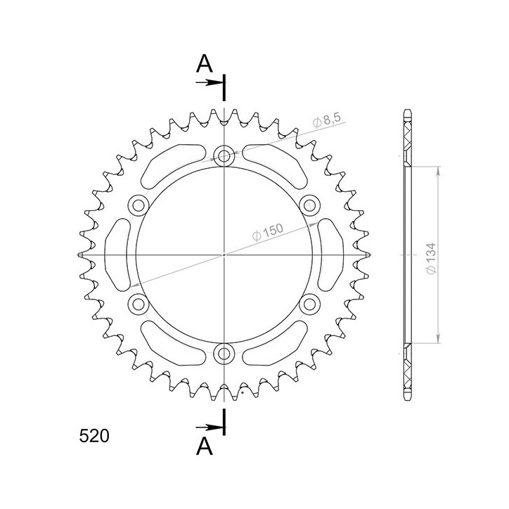 SGR CORONA S AL P520-D42 PARA KAWASAKI KLX S 250 09-14