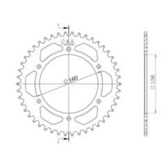 SGR COURONNE S AL P520-D45 APRILIA TUAREG VENT 350 88 90