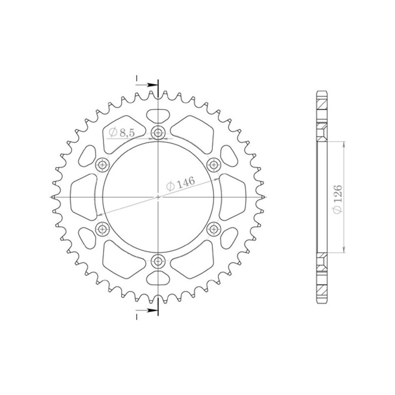 SGR CORONA S AL P520-D47 KAWASAKI KLX R 400 03 07