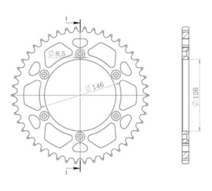 SGR COURONNE S AL P520-D47 KAWASAKI KLX R 400 03 07