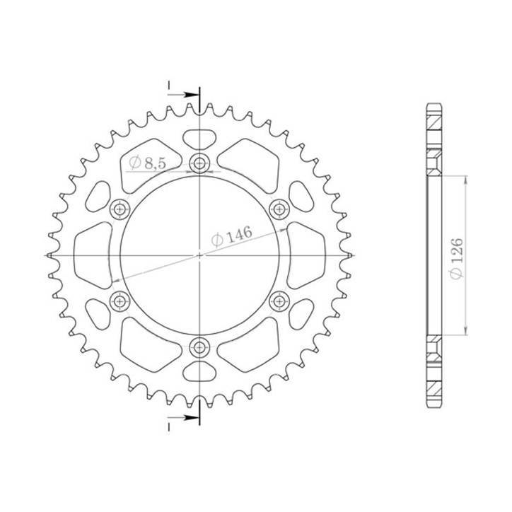 SGR CROWN S AL P520-D47 FOR SUZUKI DR-Z E 400 00/08