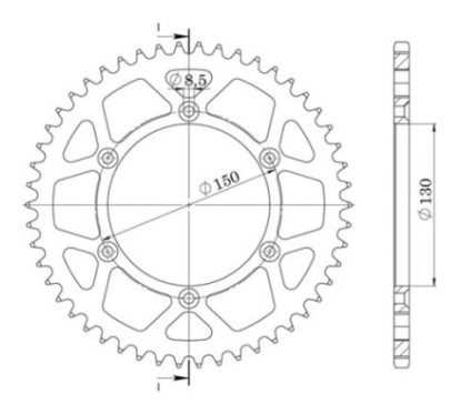 SGR COURONNE S AL P520-D47 YAMAHA WR F 450 08 13