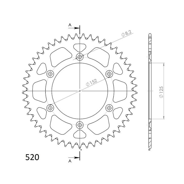 SGR CORONA S AL P520-D48 PARA BETA RR ENDURO 2T 300 18/21