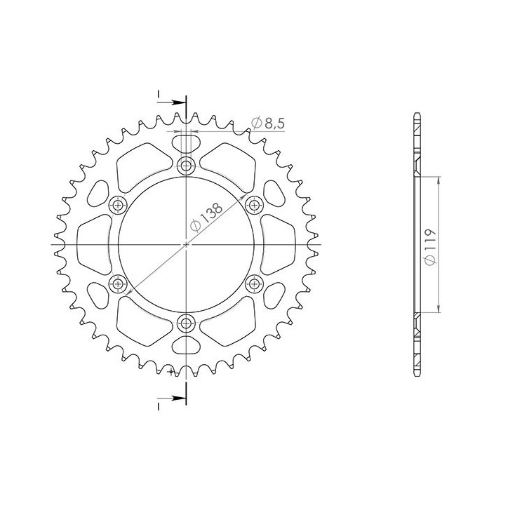 SGR COURONNE S AL P520-D48 POUR HUSABERG FE 501 96/99