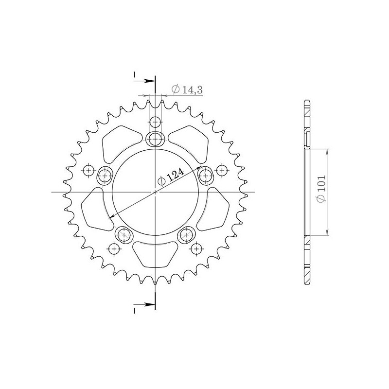 SGR COURONNE S AL P525-D38 KTM DUKE 950 2004