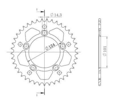 SGR COURONNE S AL P525-D38 KTM DUKE 950 2004