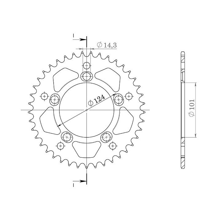 SGR CORONA S AL P525-D38 PARA KTM DUKE 950 2004