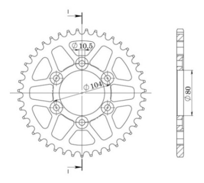 SGR COURONNE S AL P525-D41 KAWASAKI ZX-10R 08-10