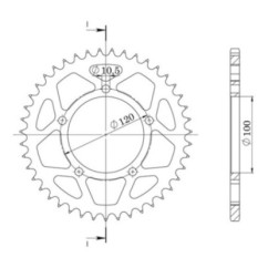 SGR COURONNE S AL P525-D42 APRILIA TUONO V4 RR USINE 15 20