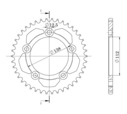 SGR CORONA S AL P525-D42 HONDA CB F 650 14 16