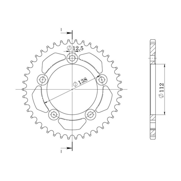 SGR CROWN S AL P525-D42 FOR HONDA CB F 650 14/16