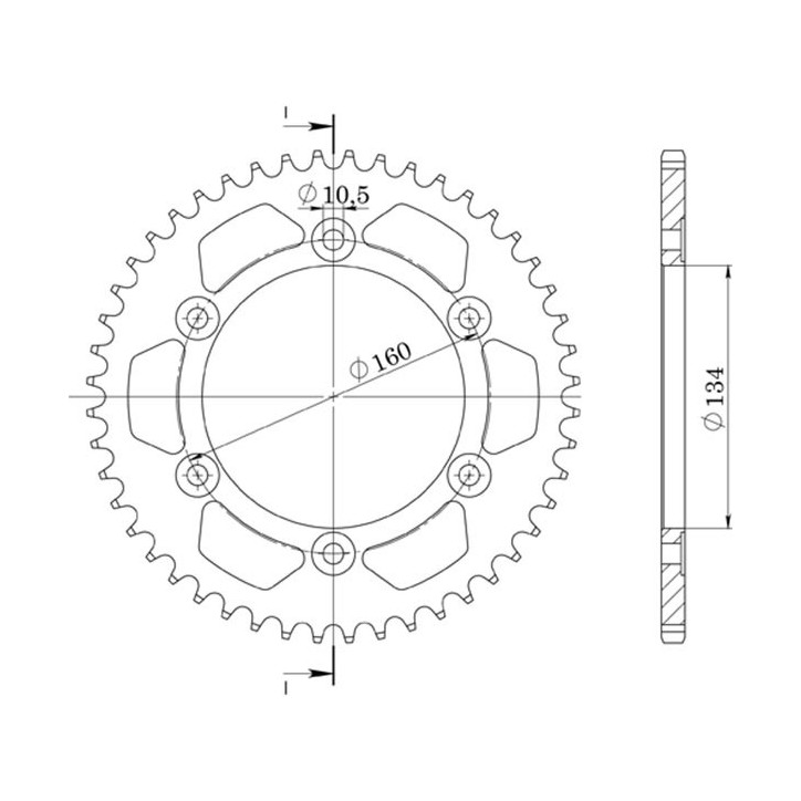 SGR CROWN S AL P525-D42 FOR HONDA CBR RR 600 03/06