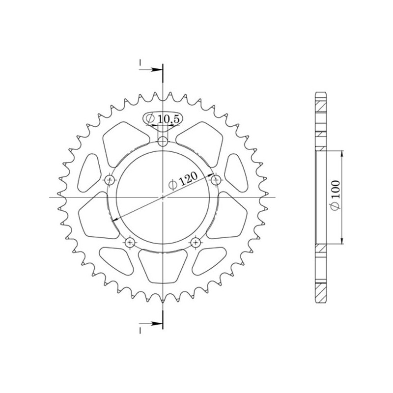 SGR CROWN S AL P525-D44 APRILIA SHIVER ABS 750 07 16