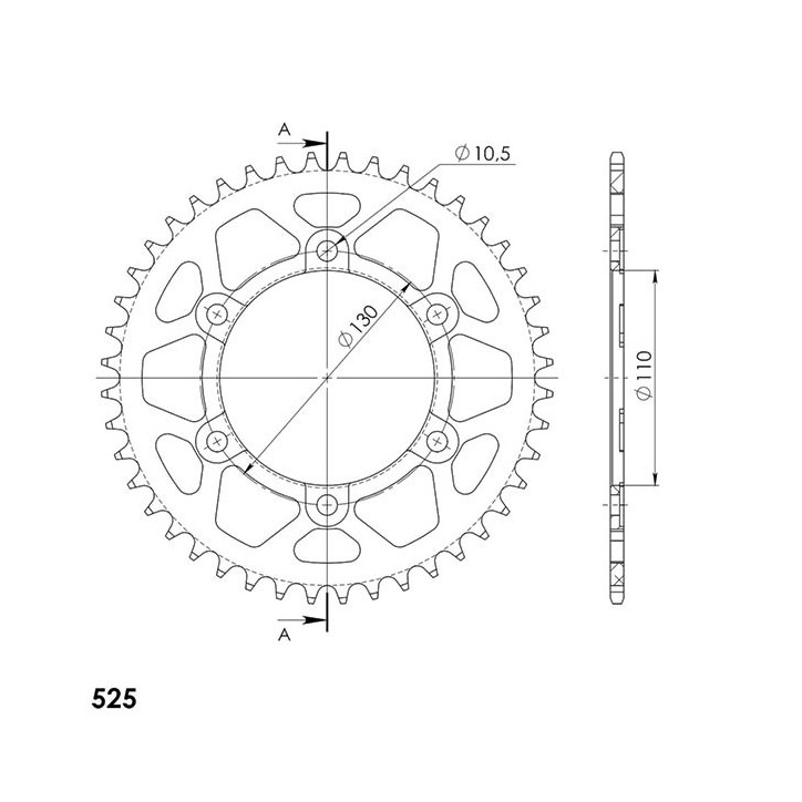 SGR CORONA S AL P525-D44 PARA SUZUKI GSX-S 1000 15-20