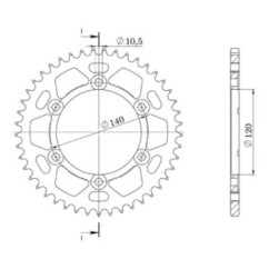 SGR COURONNE S AL P530-D40 KAWASAKI VULCAN C7E DRIFTER 800 99 01