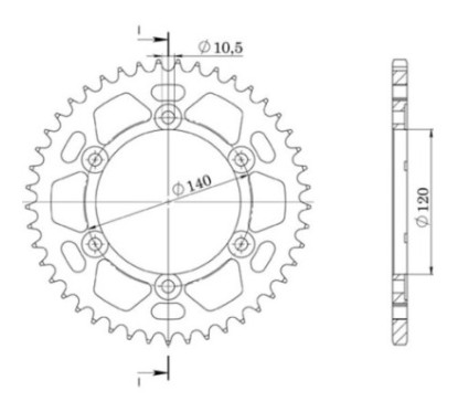 SGR CORONA S AL P530-D40 KAWASAKI VULCAN C7E DRIFTER 800 99 01