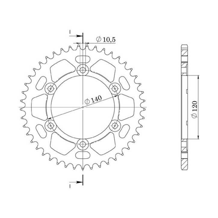 SGR CROWN S AL P530-D40 FOR KAWASAKI VULCAN C7E DRIFTER 800 99/01