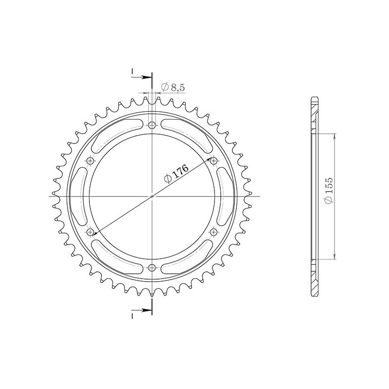 SGR COURONNE S AL P530-D43 TRIUMPH SPEED TRIPLE 1050 ABS 11-15