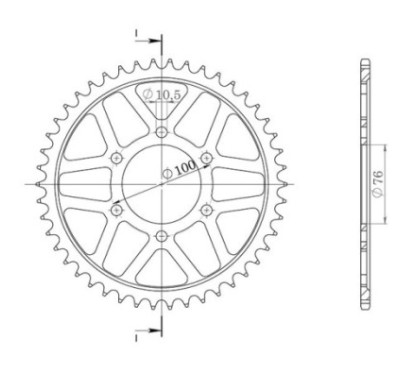 SGR COURONNE S AL P530-D45 SUZUKI GSF BANDIT 1200 96-05