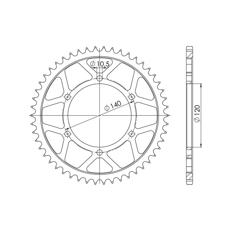 SGR COURONNE S+2 AC P525-D40 KAWASAKI ZR7 99-03