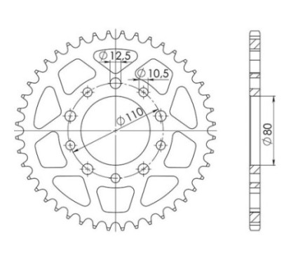 SGR COURONNE S+2 AC P525-D42 TRIUMPH SPEEDMASTER 865 05 14