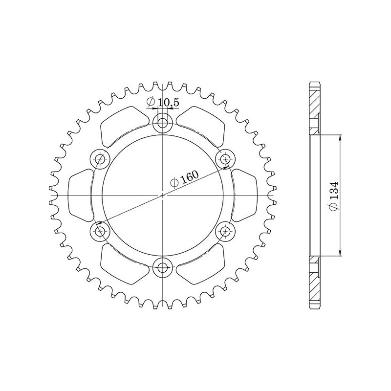 SGR COURONNE S+2 AC P525-D43 HONDA CBR600 RR ABS 13-16