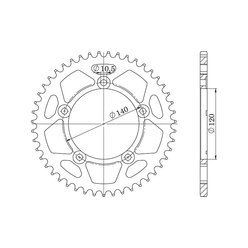 SGR COURONNE S+2 AC P525-D43 KAWASAKI KLV 1000 04 05