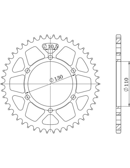 sgr Krone s2 al p520 d45 fur Yamaha YZF R3 ABS 321 15 18