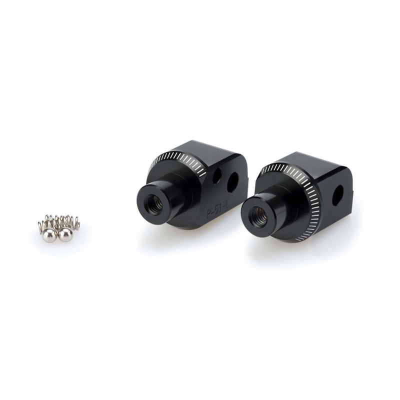 PUIG POGG ADAPTERS KTM 390 DUKE 17-23 BLACK PASSENGER FIXTURES