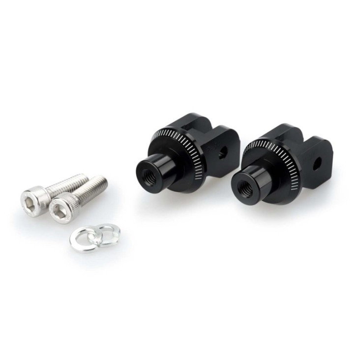 PUIG FOOTPEGS ADAPTERS FIXED DRIVER FOR DUCATI SCRAMBLER 1100/SPORT/SPECIAL 18-20 BLACK