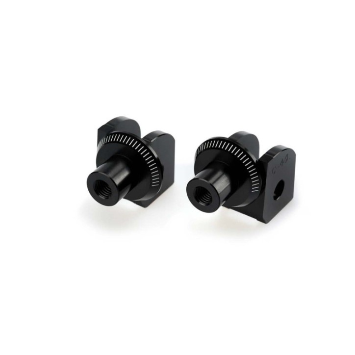 PUIG FOOTPEG ADAPTERS FIXED DRIVER FOR BMW R NINE T SCRAMBLER 16-20 BLACK