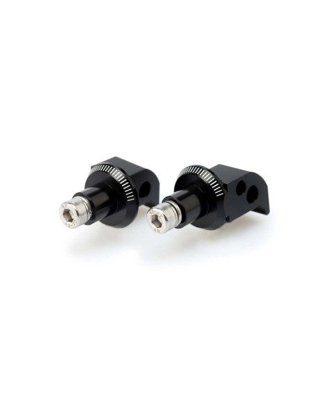 Adaptadores de estriberas fijas Puig para pasajero Yamaha FZ8 11-16 en negro