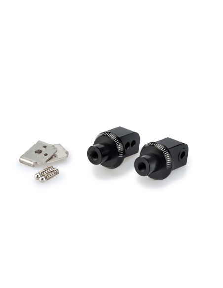 puig fixed passenger pegs adapters for yamaha xv950 racer 16 17 black