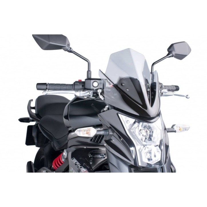 PUIG PARE - BRISE NAKED N.G. SPORT POUR KAWASAKI ER-6N 12-16 FUMEE CLAIR