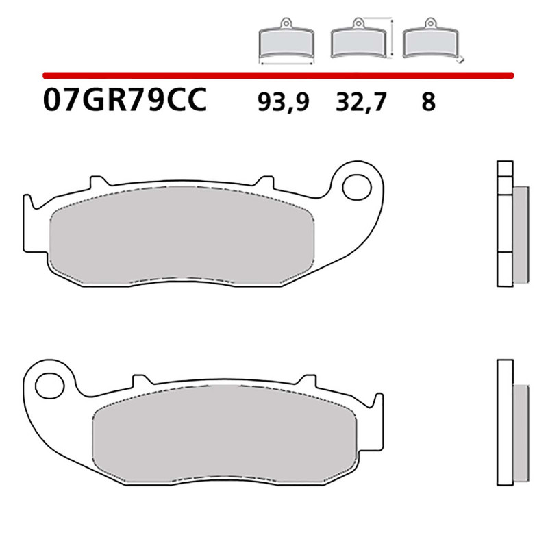 BREMBO FRONT BRAKE PADS KIT FOR FANTIC MOTOR CABALLERO 09-15-07GR79