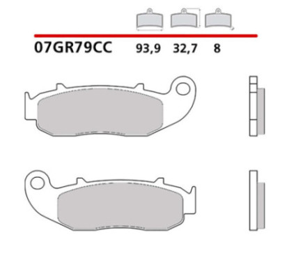 KIT DE PLAQUETTES DE FREIN AVANT BREMBO POUR FANTIC MOTEUR CABALLERO 09-15-07GR79